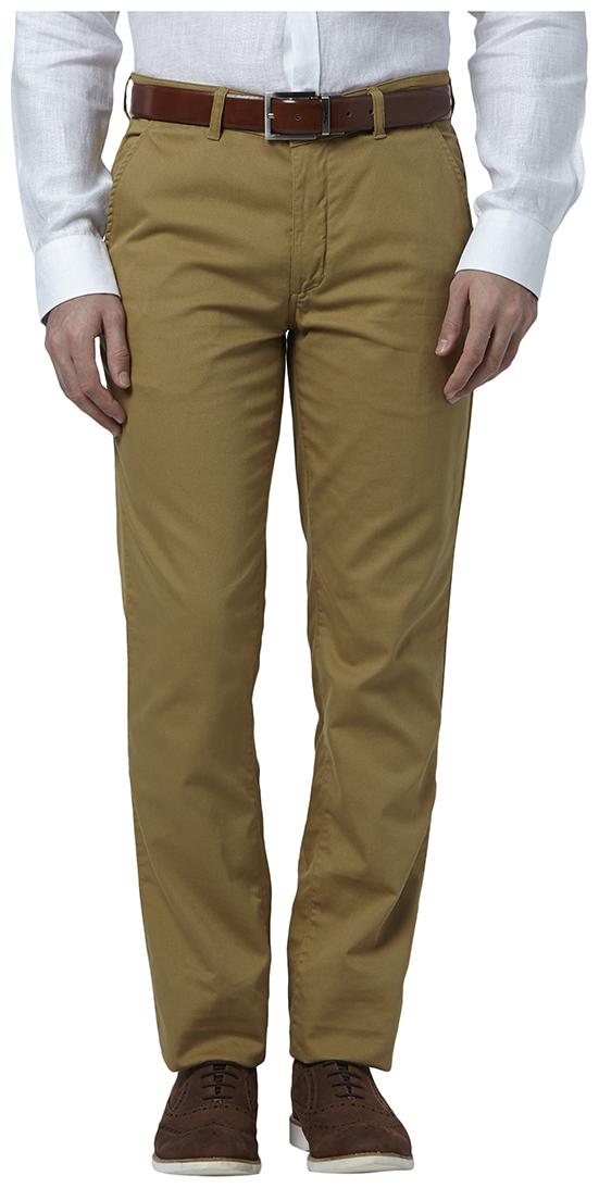 

Park Avenue Men Brown Solid Regular fit Regular trousers