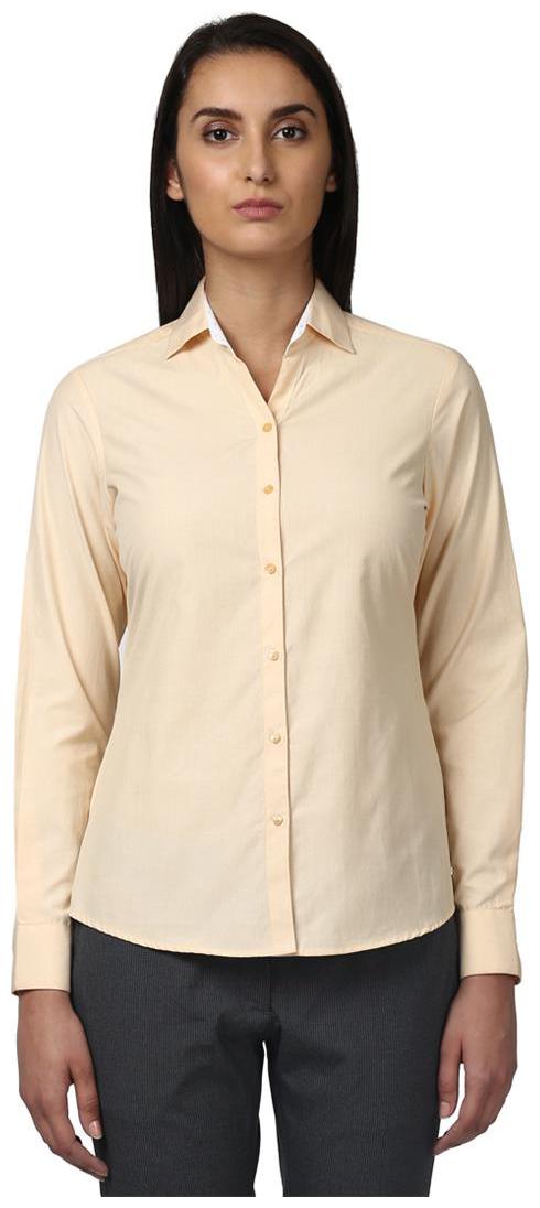 

Park Avenue Women Beige Solid Regular Fit Shirt