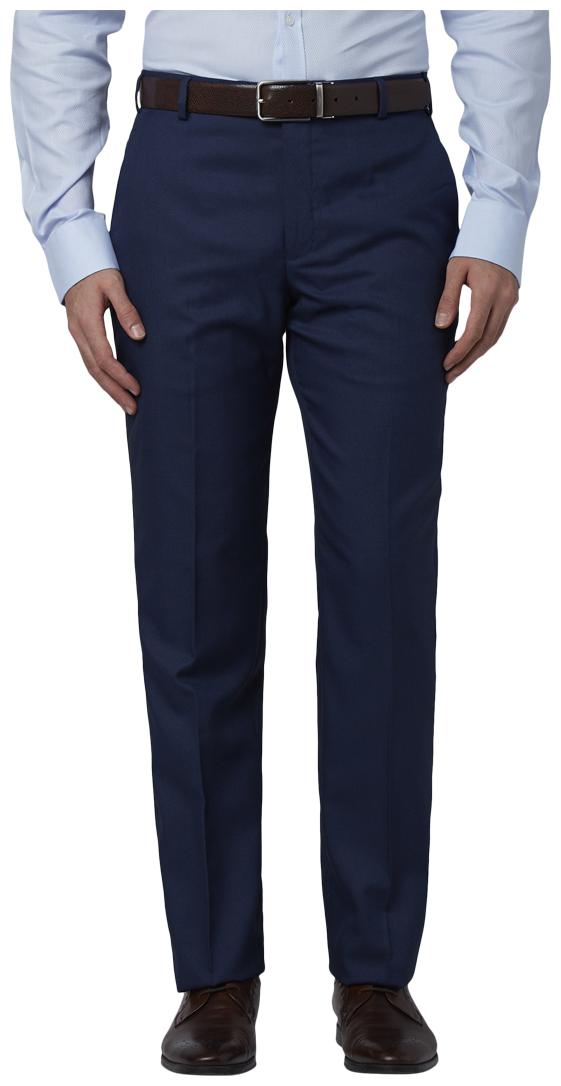 

Park Avenue Men Solid Regular Fit Formal Trouser - Blue