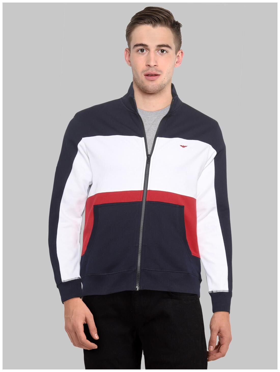 

Park Avenue Cotton Men Sweatshirt Blue White