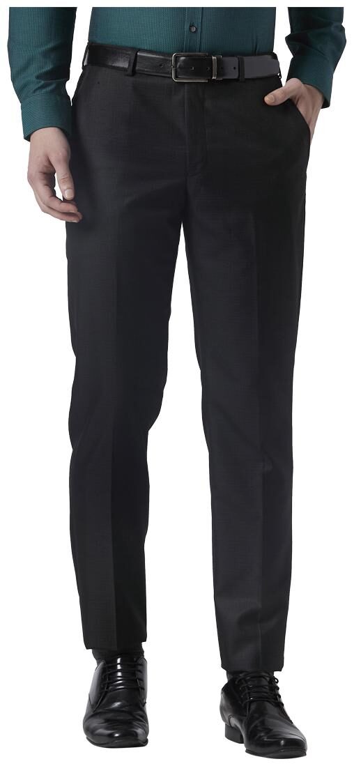

Park Avenue Men Solid Regular Fit Formal Trouser - Grey