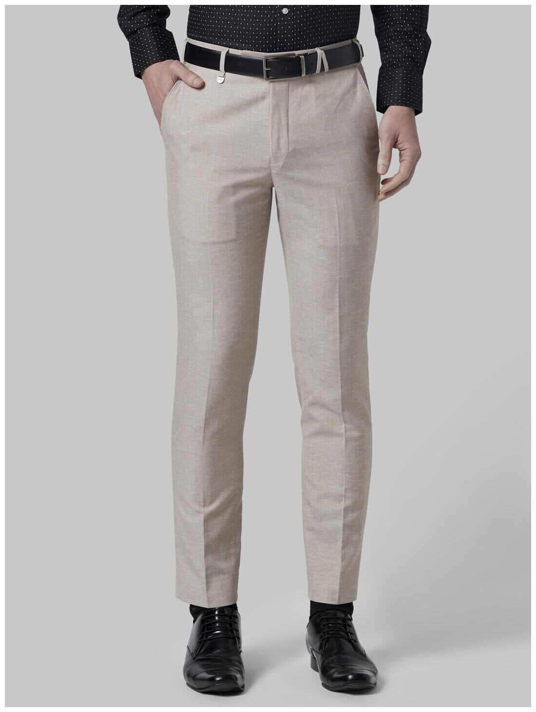 

Park Avenue Men Solid Regular Fit Formal Trouser - Beige