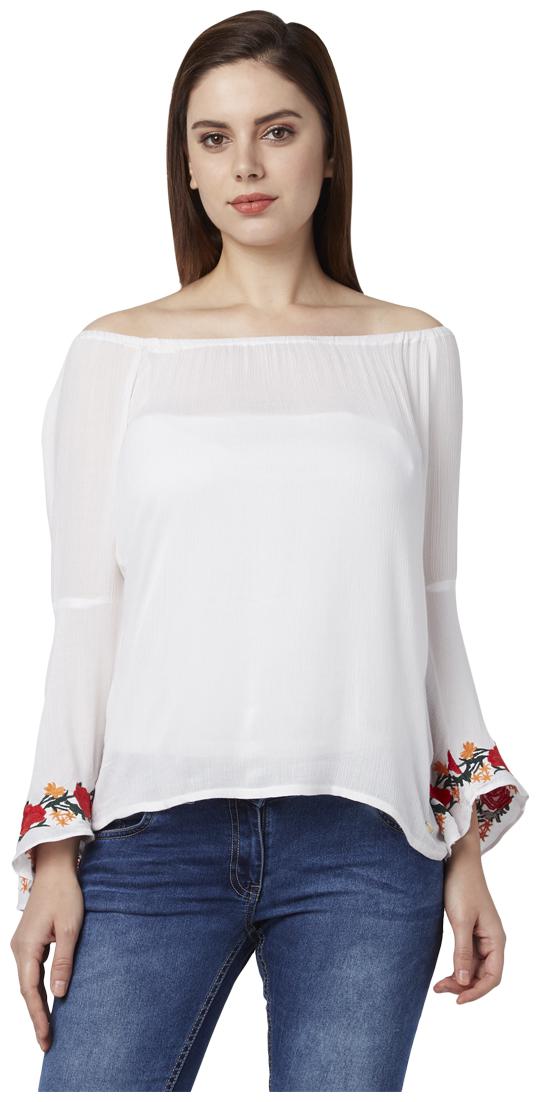 

Park Avenue Women Solid Regular top - White