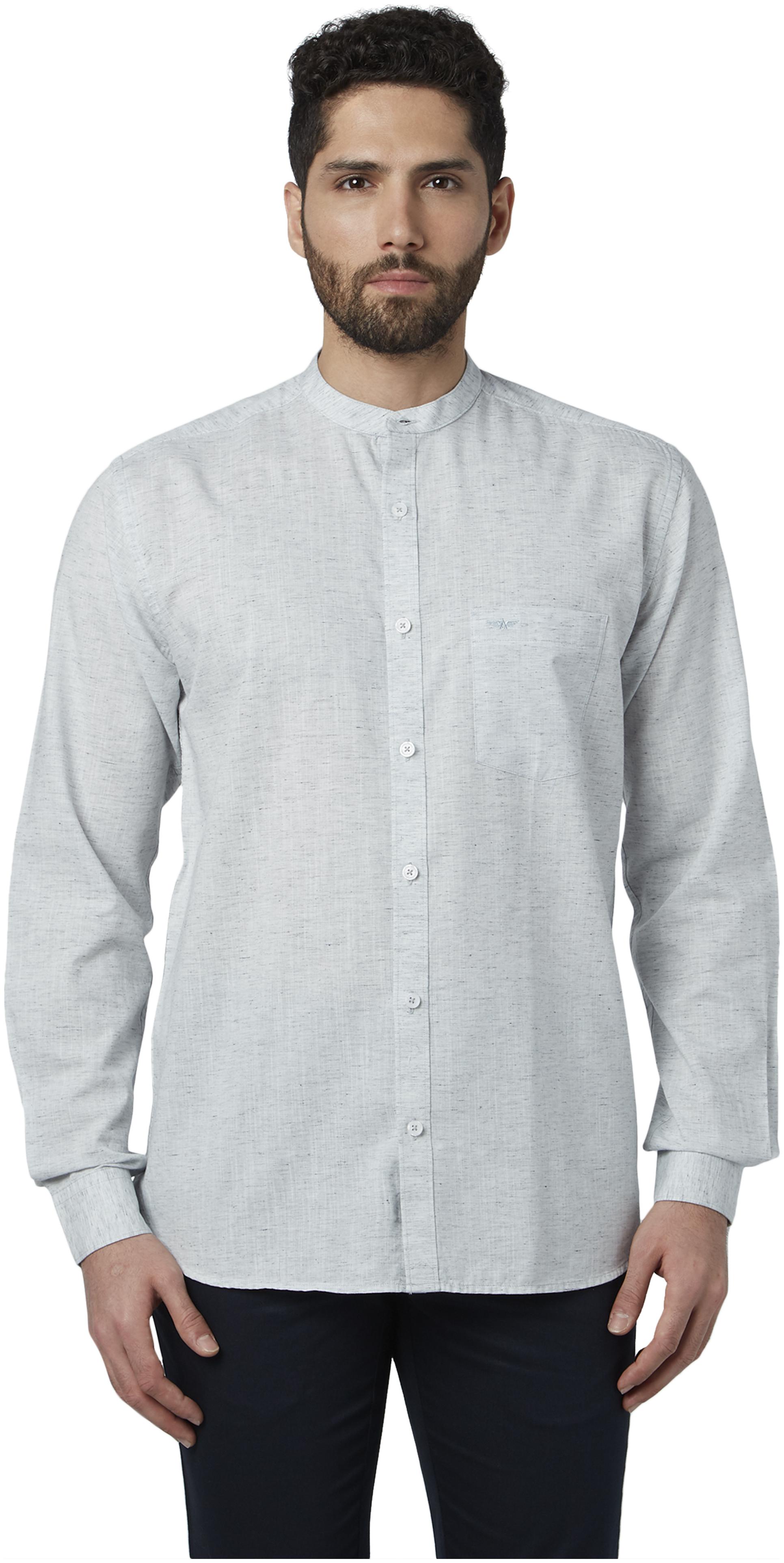 

Park Avenue Men Grey Solid Regular Fit Casual Shirt