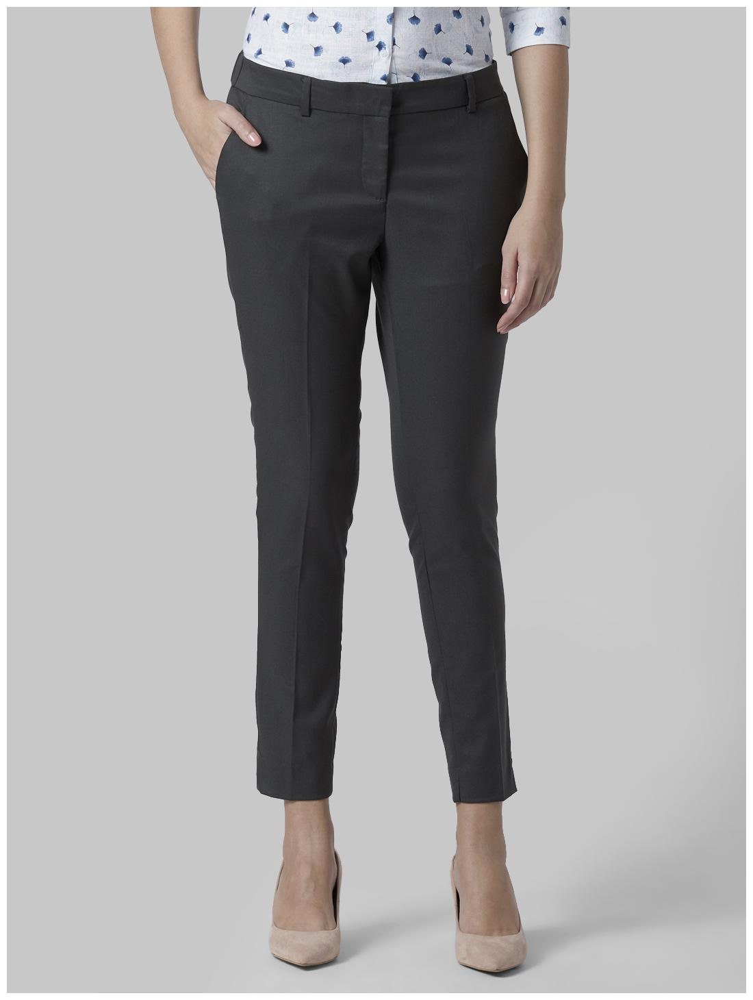 

Park Avenue Women Grey Regular fit Regular trousers