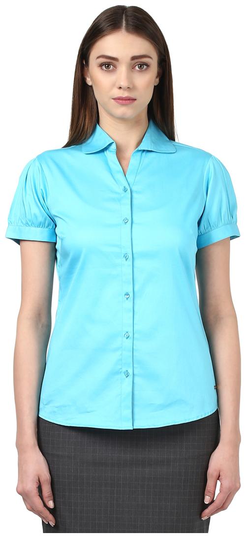 

Park Avenue Women Dark Blue Regular Fit Cotton Blend Shirt