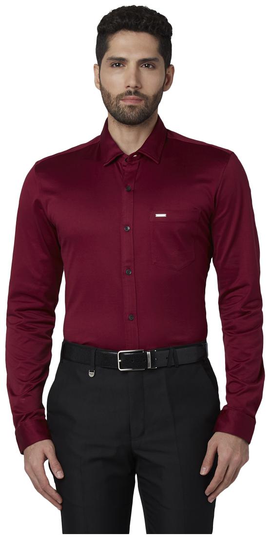 

Park Avenue Men Maroon Solid Slim Fit Casual Shirt