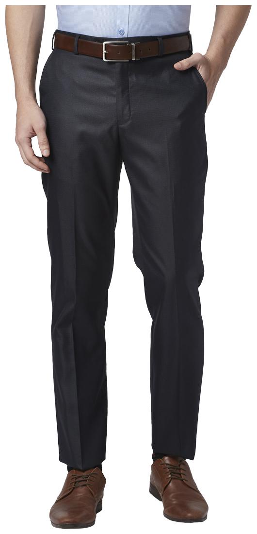 

Park Avenue Men Solid Slim Fit Formal Trouser - Black