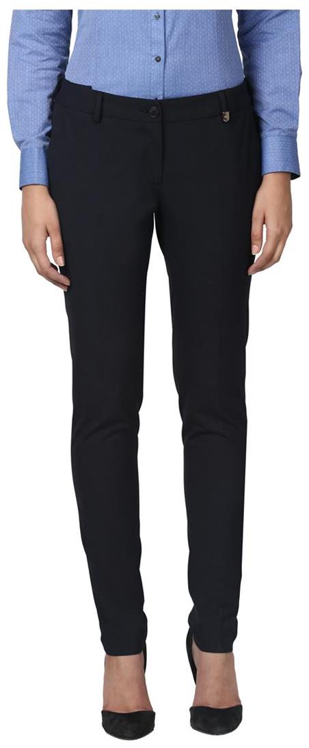

Park Avenue Women Black Regular fit Regular trousers