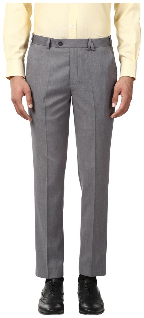 

Park Avenue Men Textured Slim Fit Formal Trouser - Grey