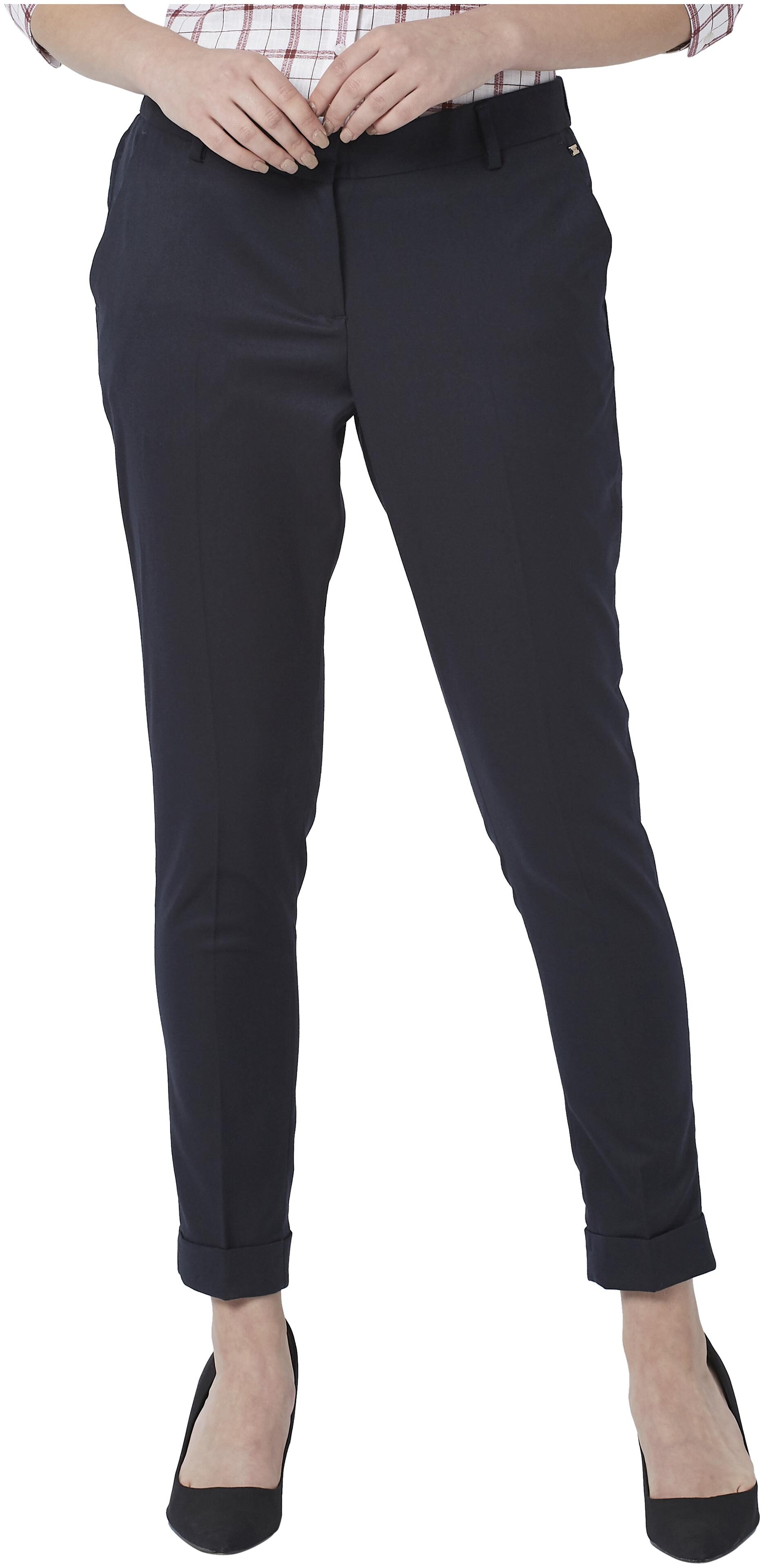 

Park Avenue Women Blue Tapered fit Regular trousers