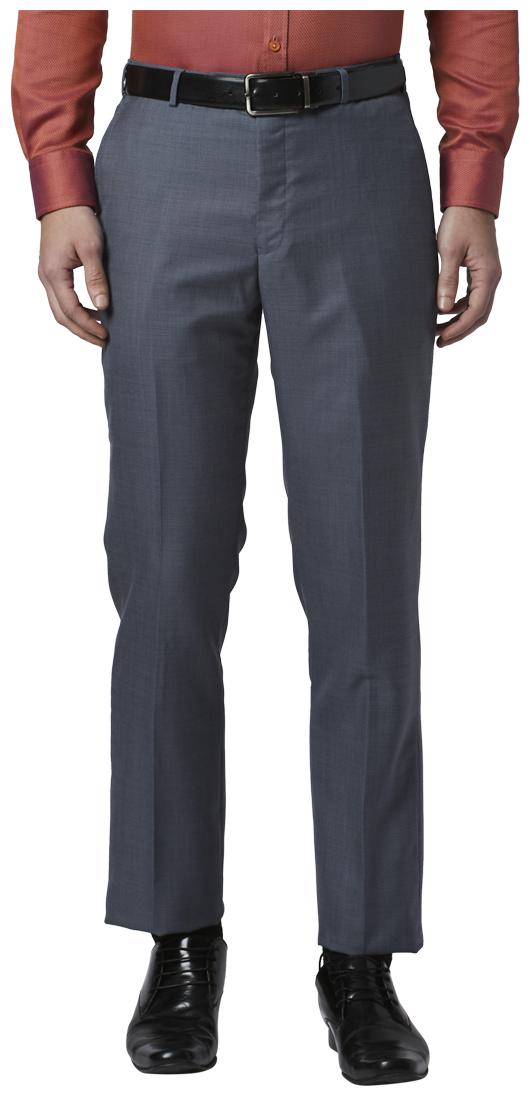 

Park Avenue Men Solid Regular Fit Formal Trouser - Blue