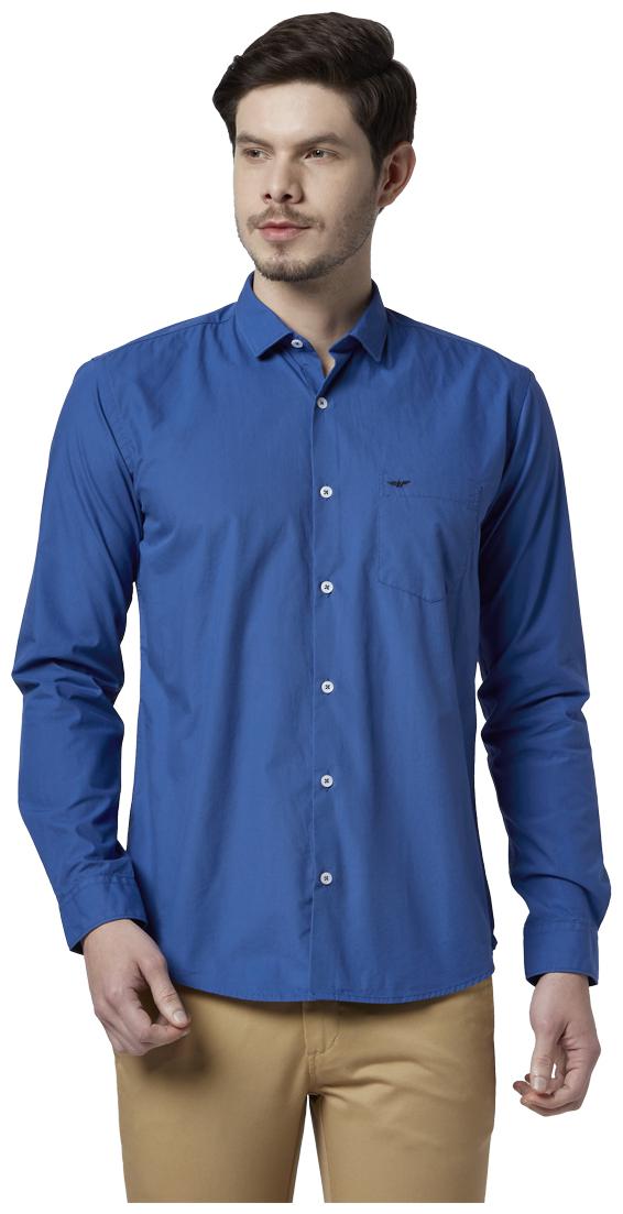 

Park Avenue Men Blue Solid Slim Fit Casual Shirt