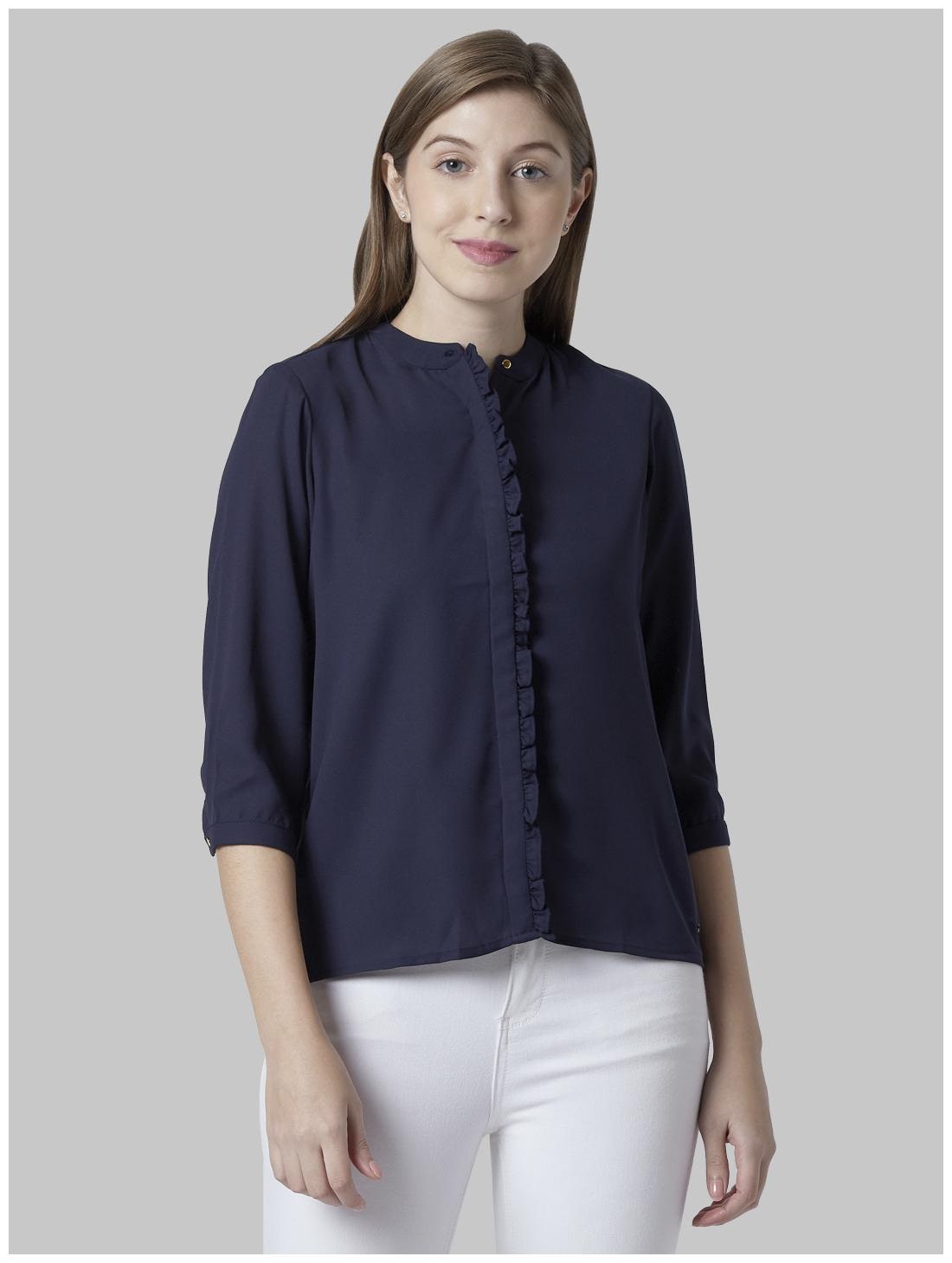 

Park Avenue Women Solid Regular top - Blue