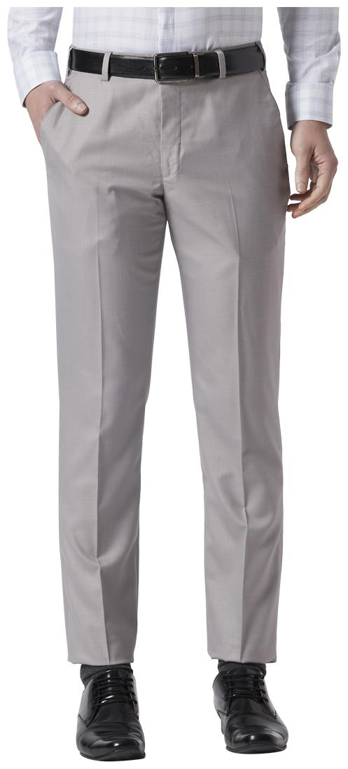 

Park Avenue Men Solid Regular Fit Formal Trouser - Grey