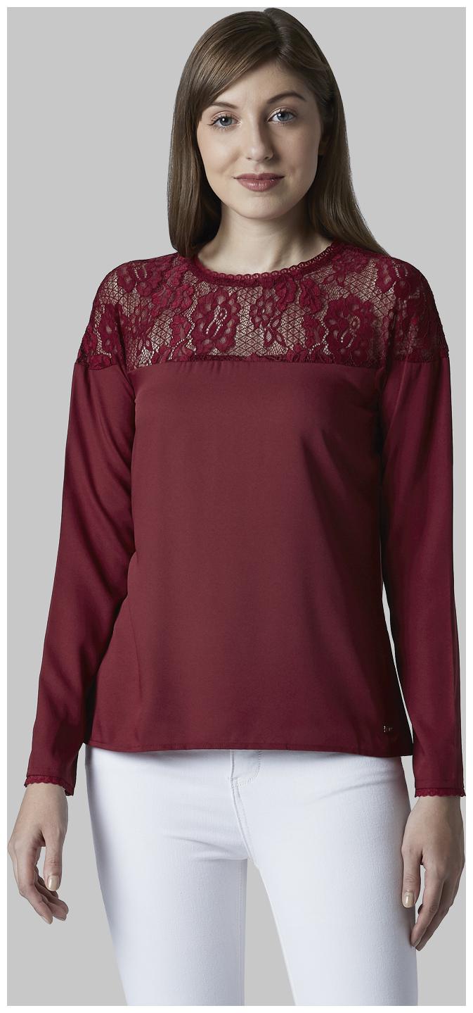 

Park Avenue Women Printed Regular top - Maroon