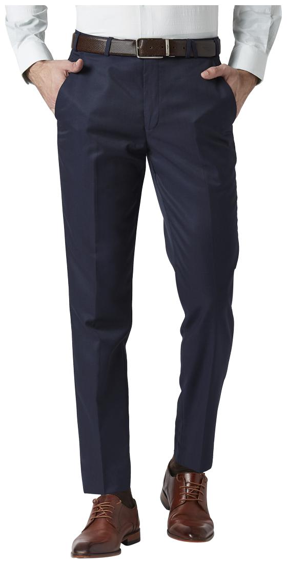 

Park Avenue Men Solid Regular Fit Formal Trouser - Blue