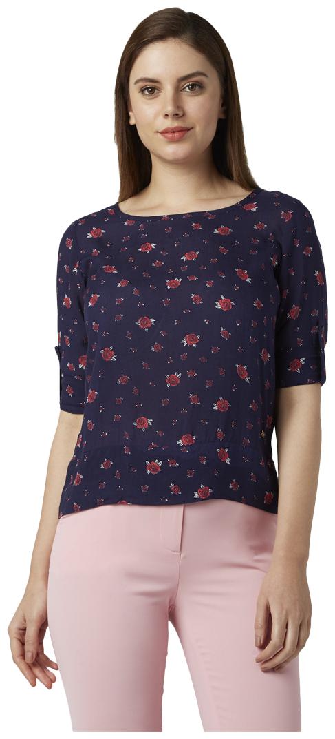 

Park Avenue Women Printed Regular top - Blue