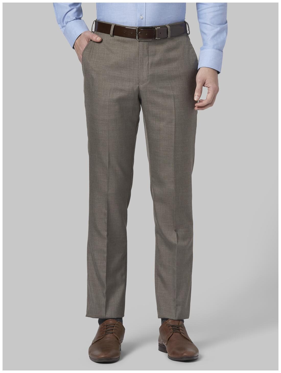 

Park Avenue Men Solid Regular Fit Formal Trouser - Brown