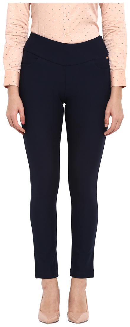 

Park Avenue Women Black Straight fit Regular trousers