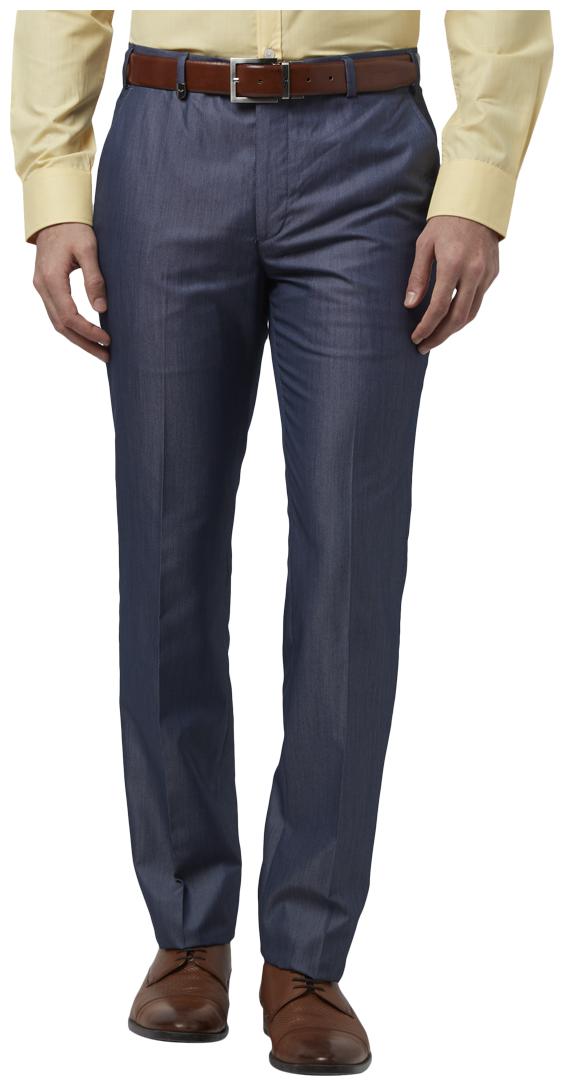 

Park Avenue Men Solid Slim Fit Formal Trouser - Blue