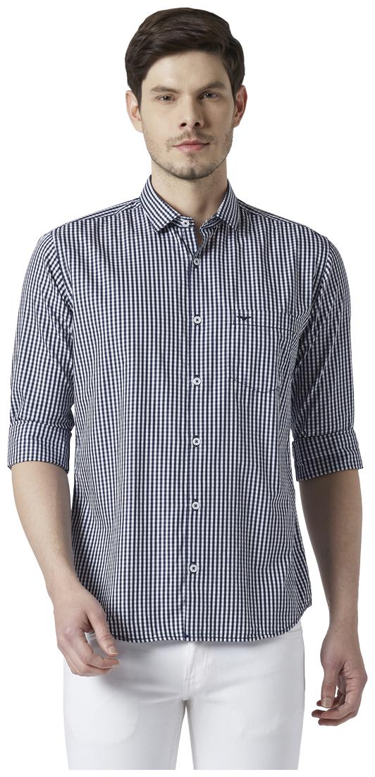 

Park Avenue Men Black Checked Slim Fit Casual Shirt