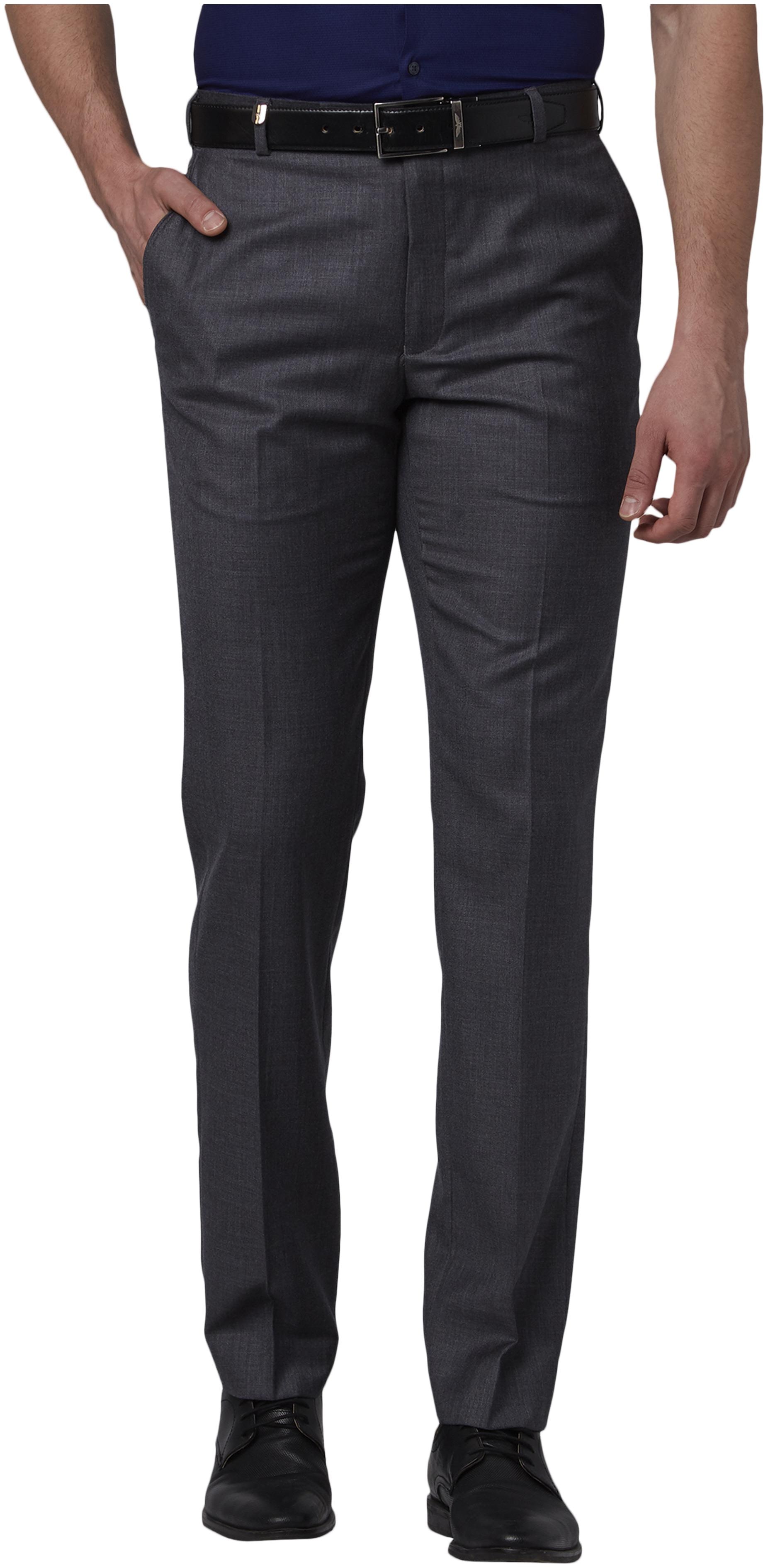 

Park Avenue Men Solid Regular Fit Formal Trouser - Grey