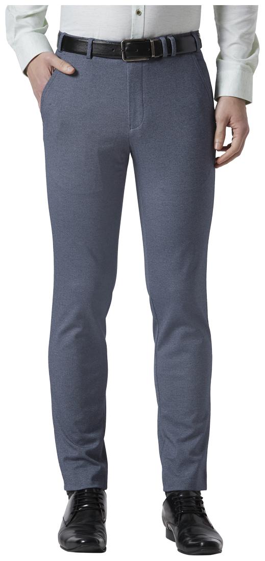 

Park Avenue Men Textured Regular Fit Formal Trouser - Blue