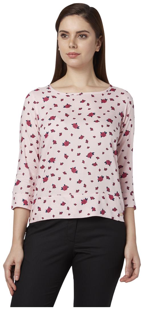 

Park Avenue Women Printed Regular top - Red