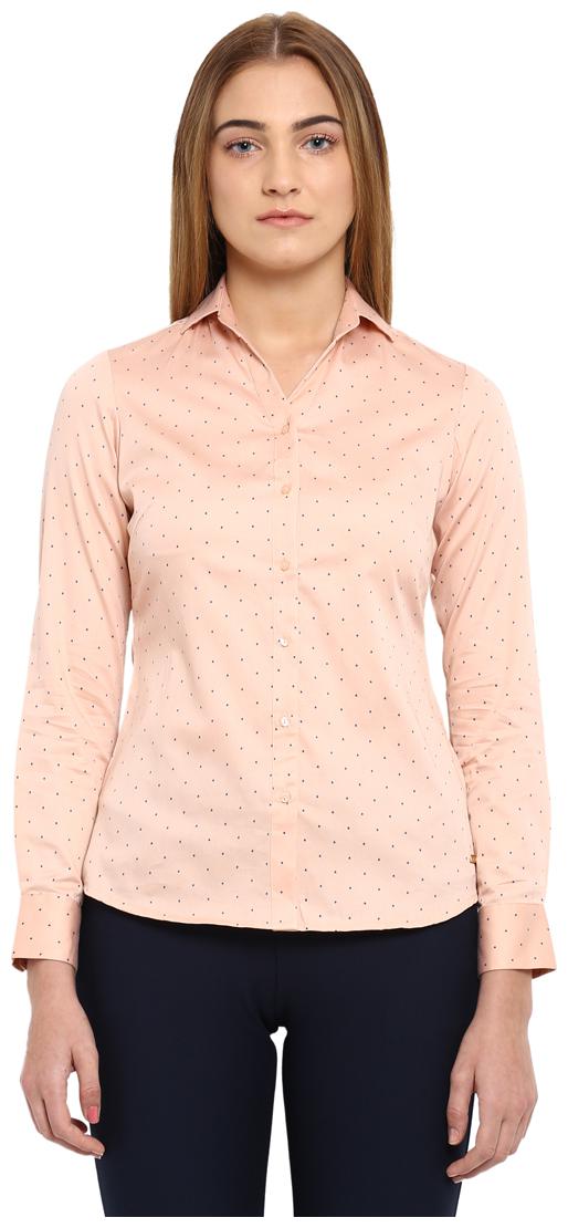 

Park Avenue Women Beige Solid Regular Fit Shirt