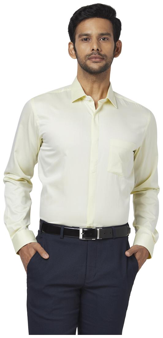 

Park Avenue Men Yellow Solid Regular Fit Casual Shirt