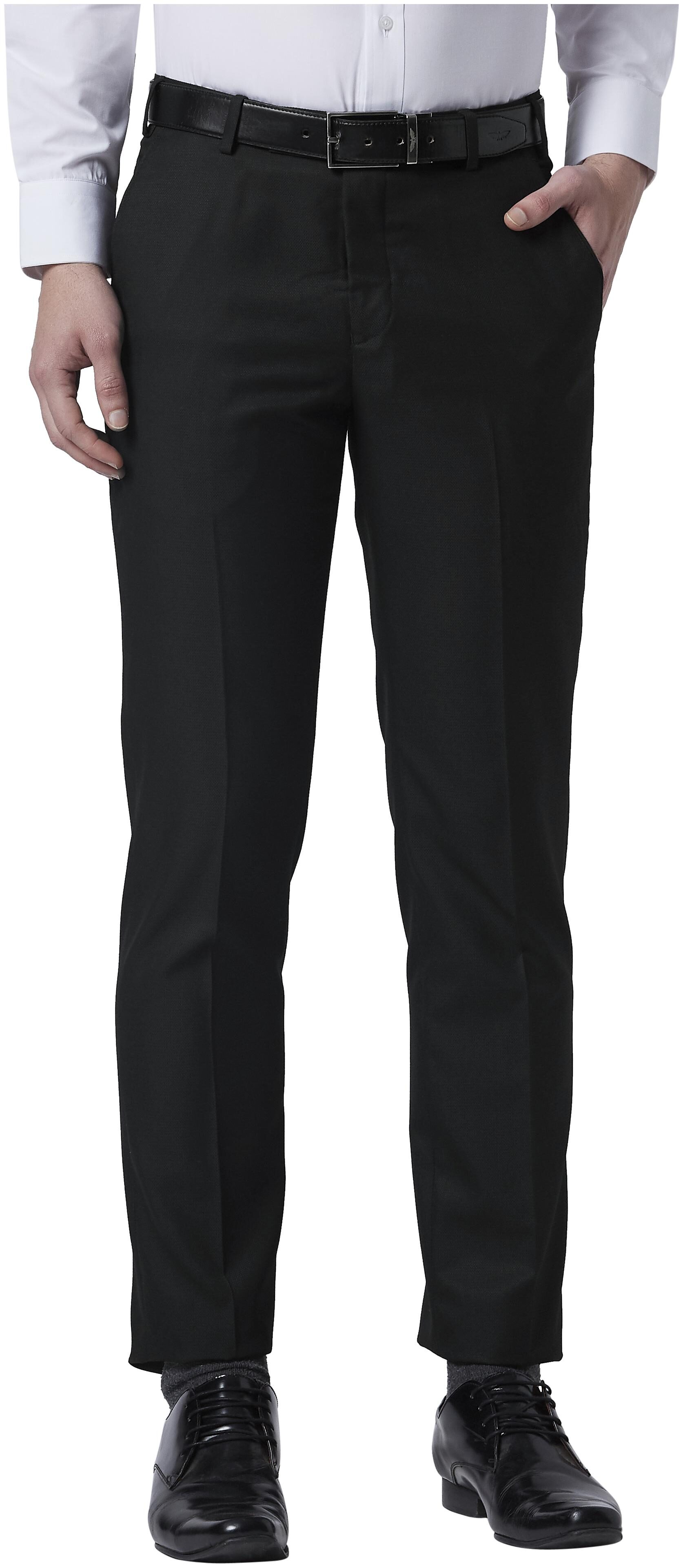 

Park Avenue Men Solid Regular Fit Formal Trouser - Black