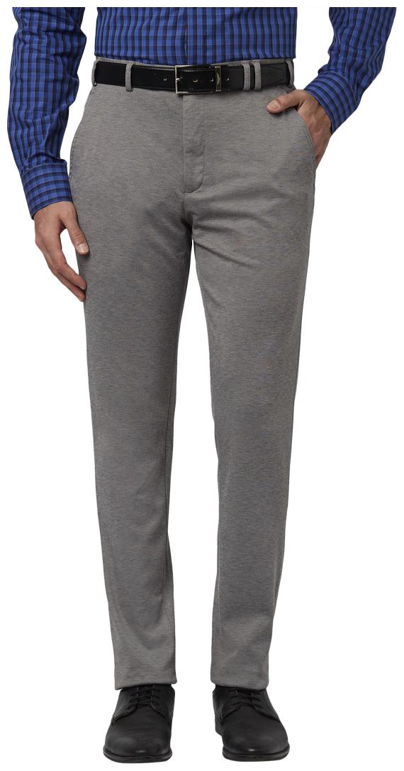 

Park Avenue Men Textured Regular Fit Formal Trouser - Grey