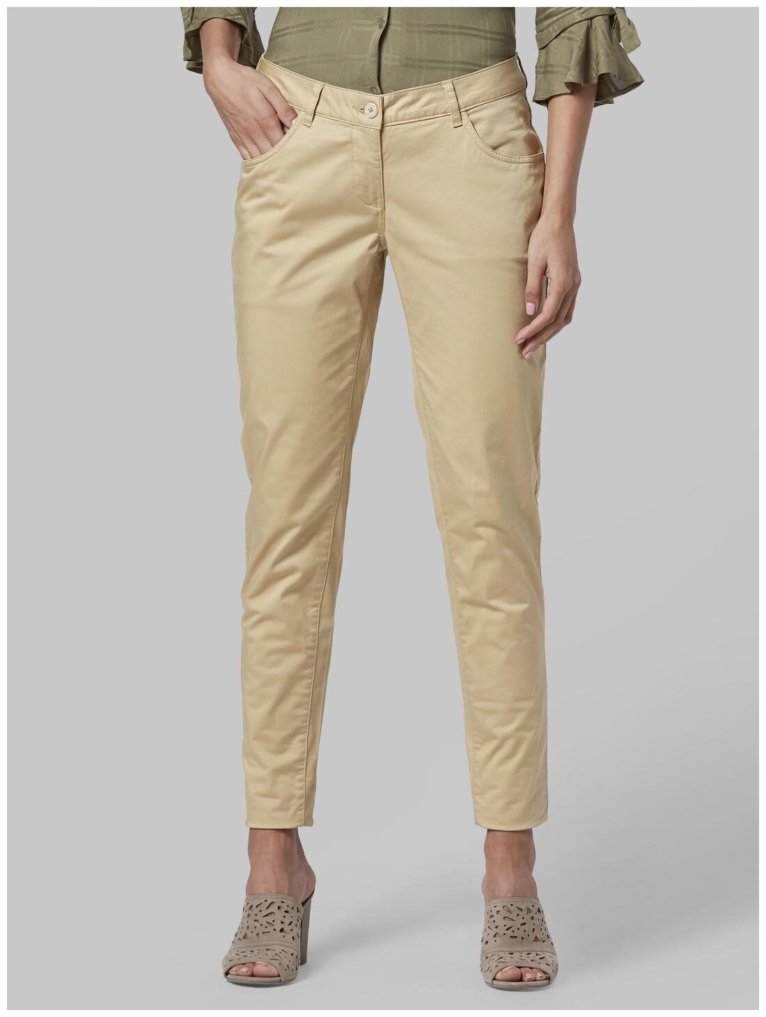 

Park Avenue Women Brown Regular fit Regular trousers