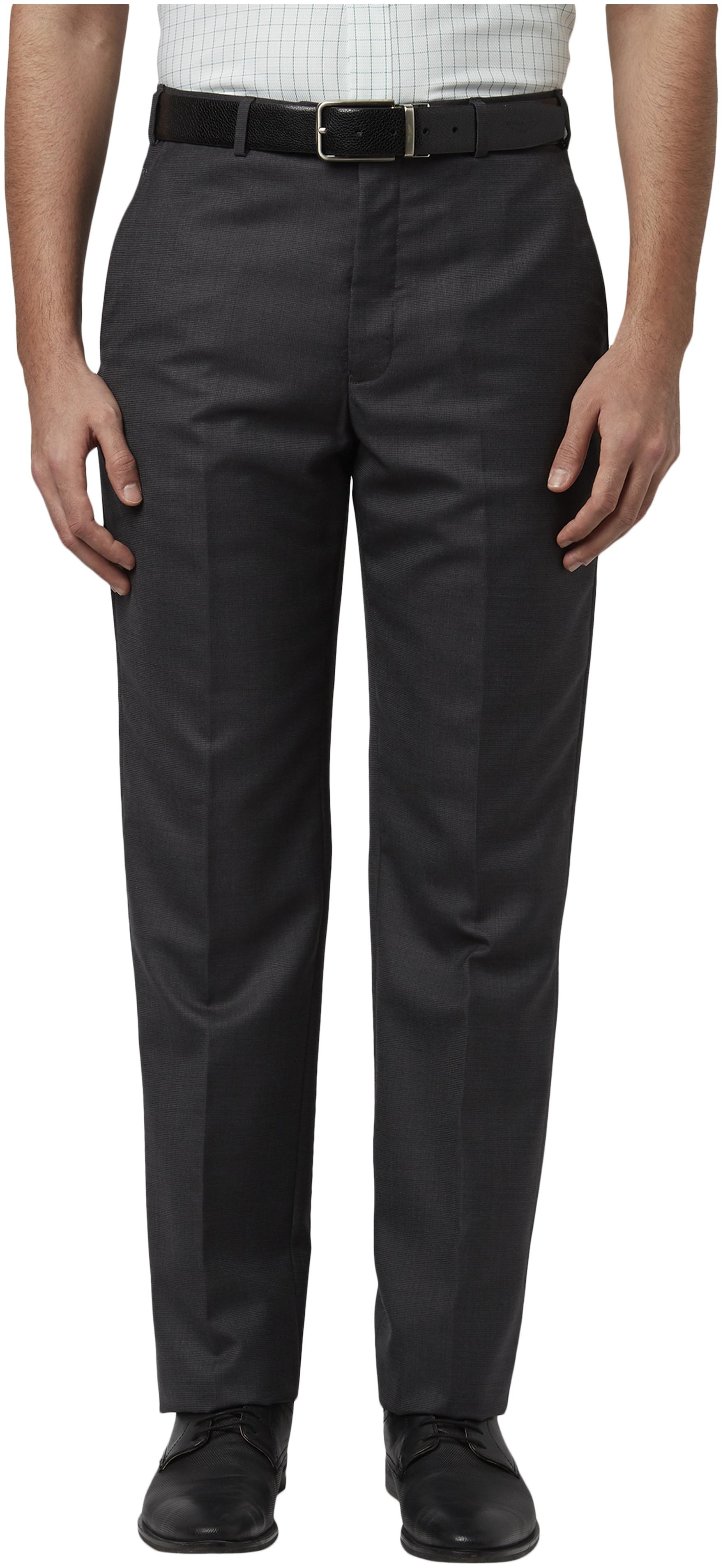 

Park Avenue Men Solid Regular Fit Formal Trouser - Grey