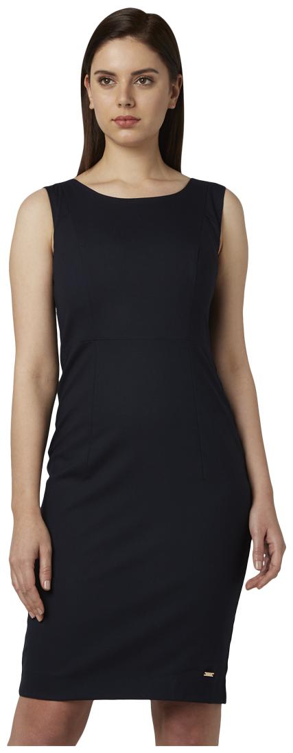 

Park Avenue Blue Solid Flared dress