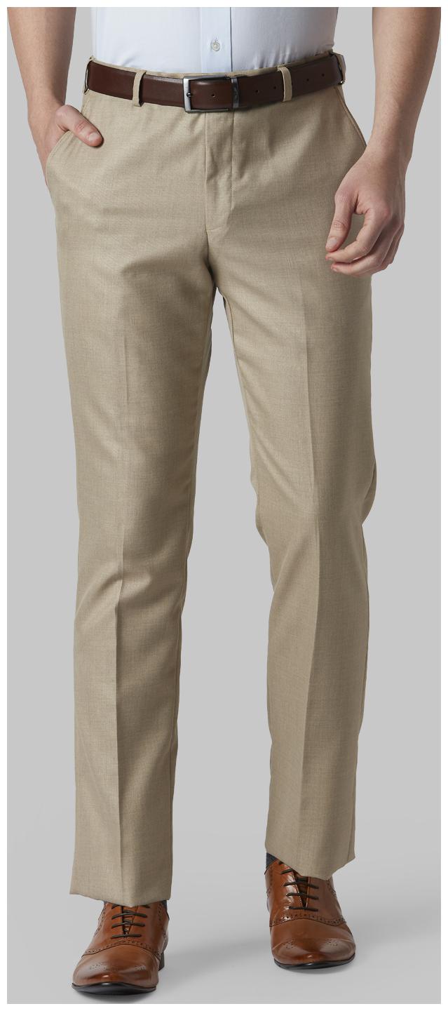 

Park Avenue Men Solid Regular Fit Formal Trouser - Brown