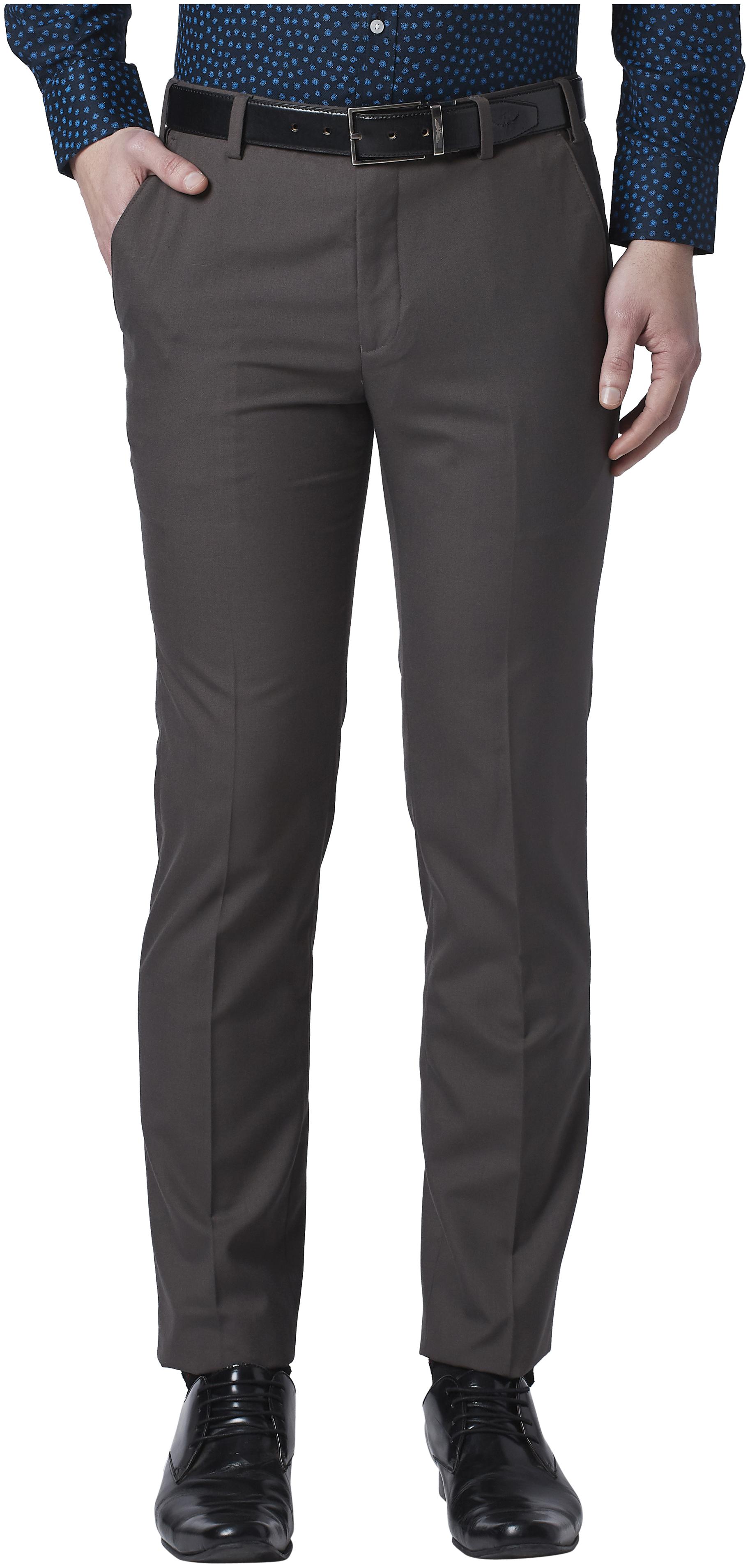 

Park Avenue Men Solid Slim Fit Formal Trouser - Brown