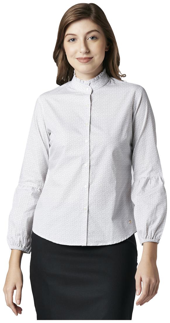 

Park Avenue Women White Printed Regular Fit Shirt