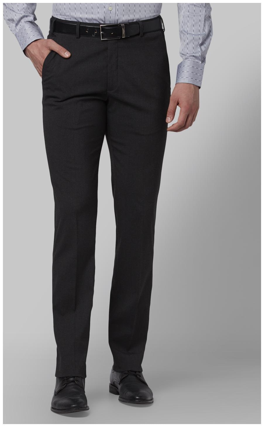 

Park Avenue Men Solid Slim Fit Formal Trouser - Black
