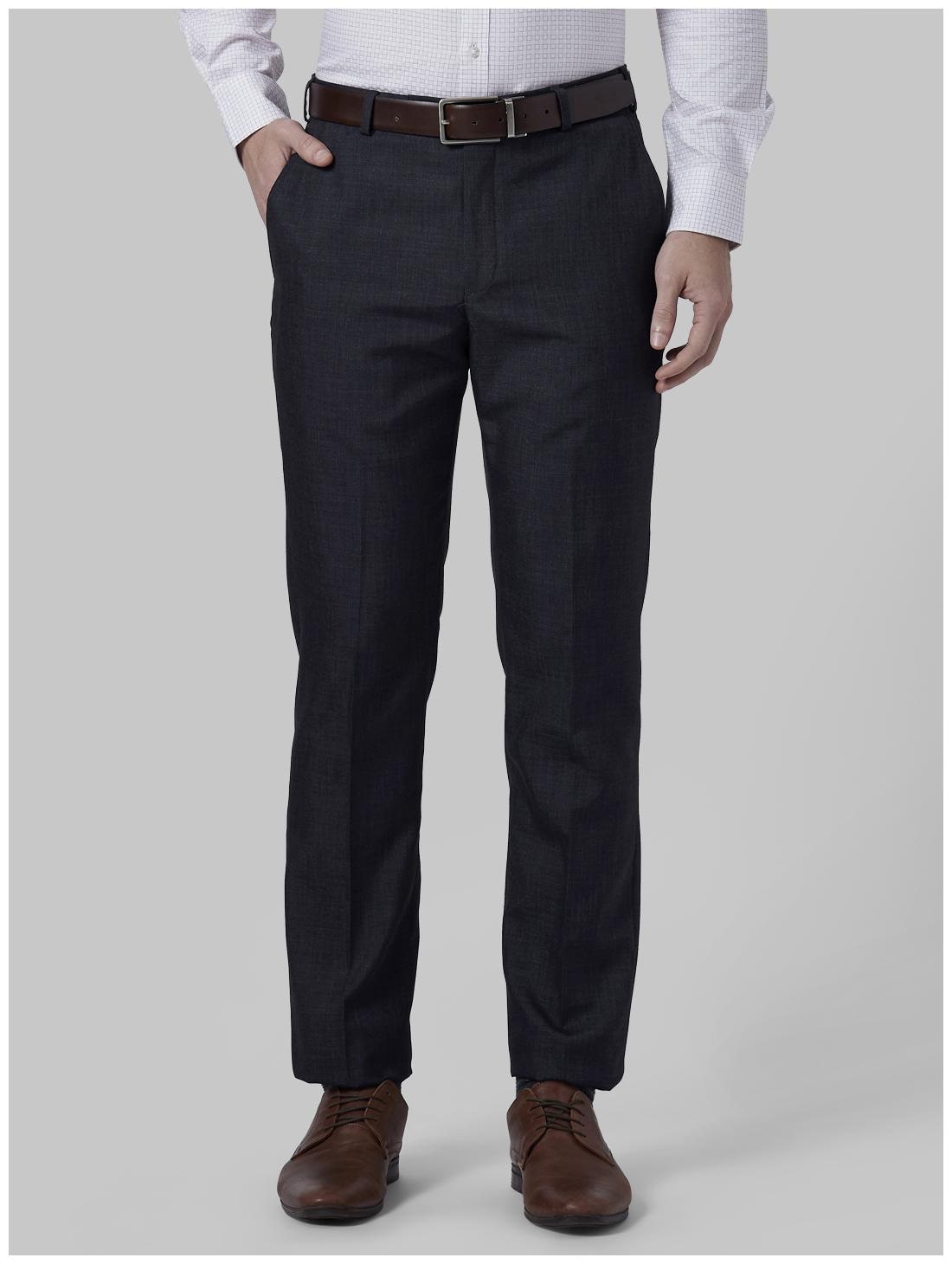 

Park Avenue Men Solid Regular Fit Formal Trouser - Blue