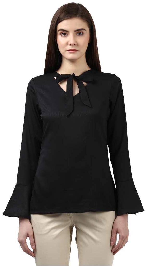 

Park Avenue Women Solid A-line top - Black