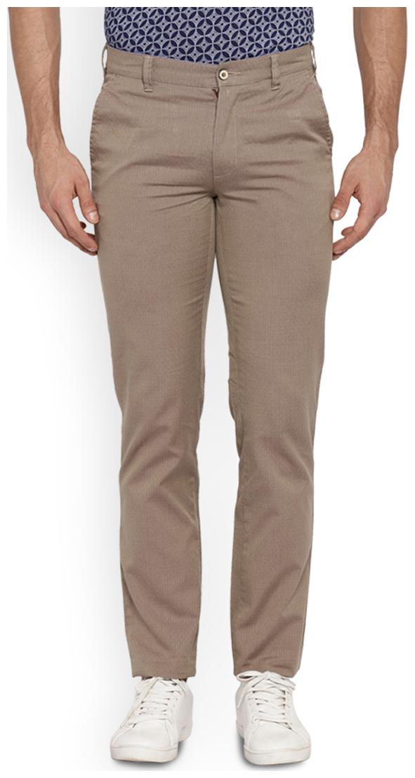 

Park Avenue Men Brown Solid Tapered fit Wrinkle free Regular trousers