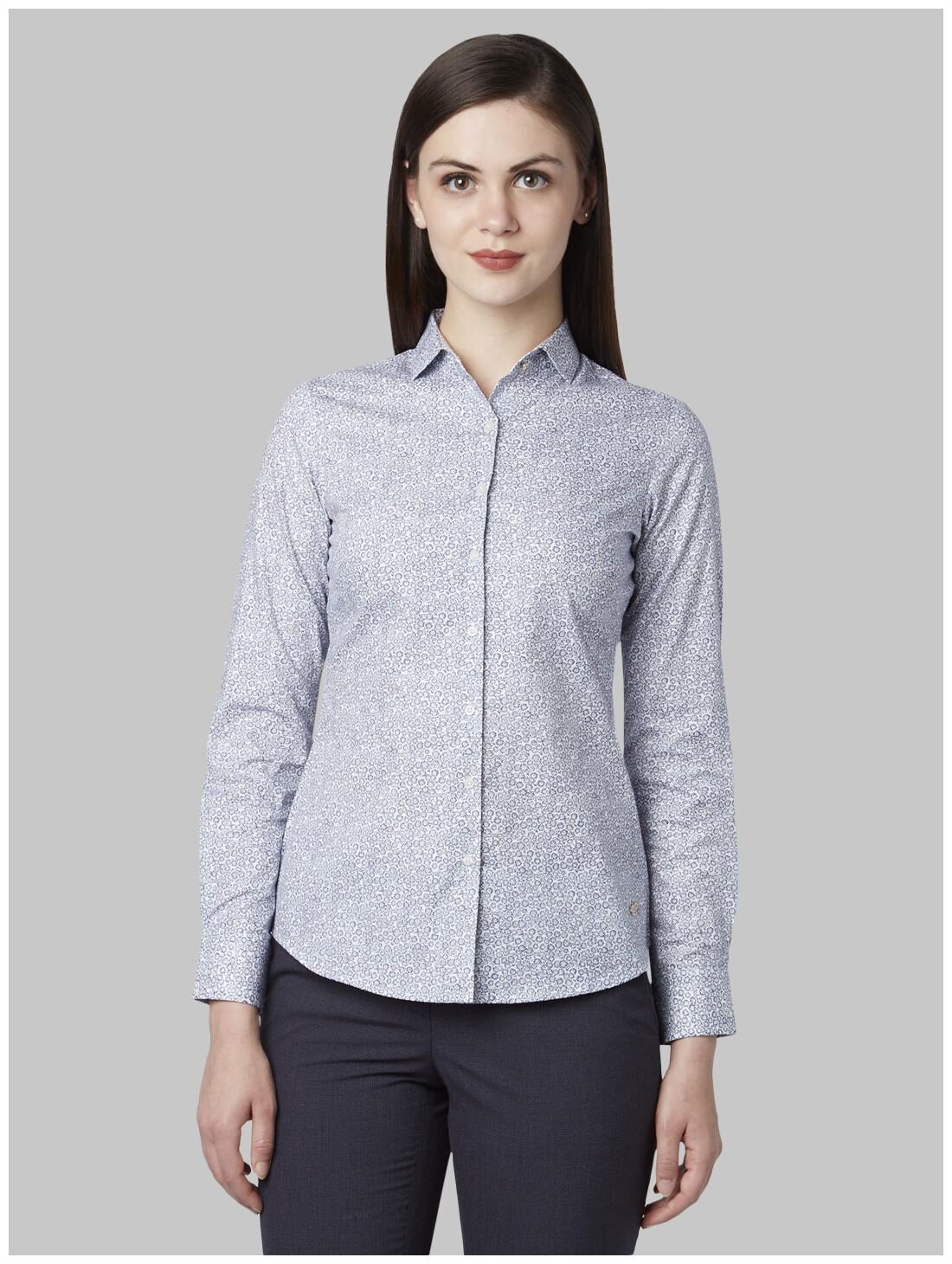

Park Avenue Women White Printed Regular Fit Shirt