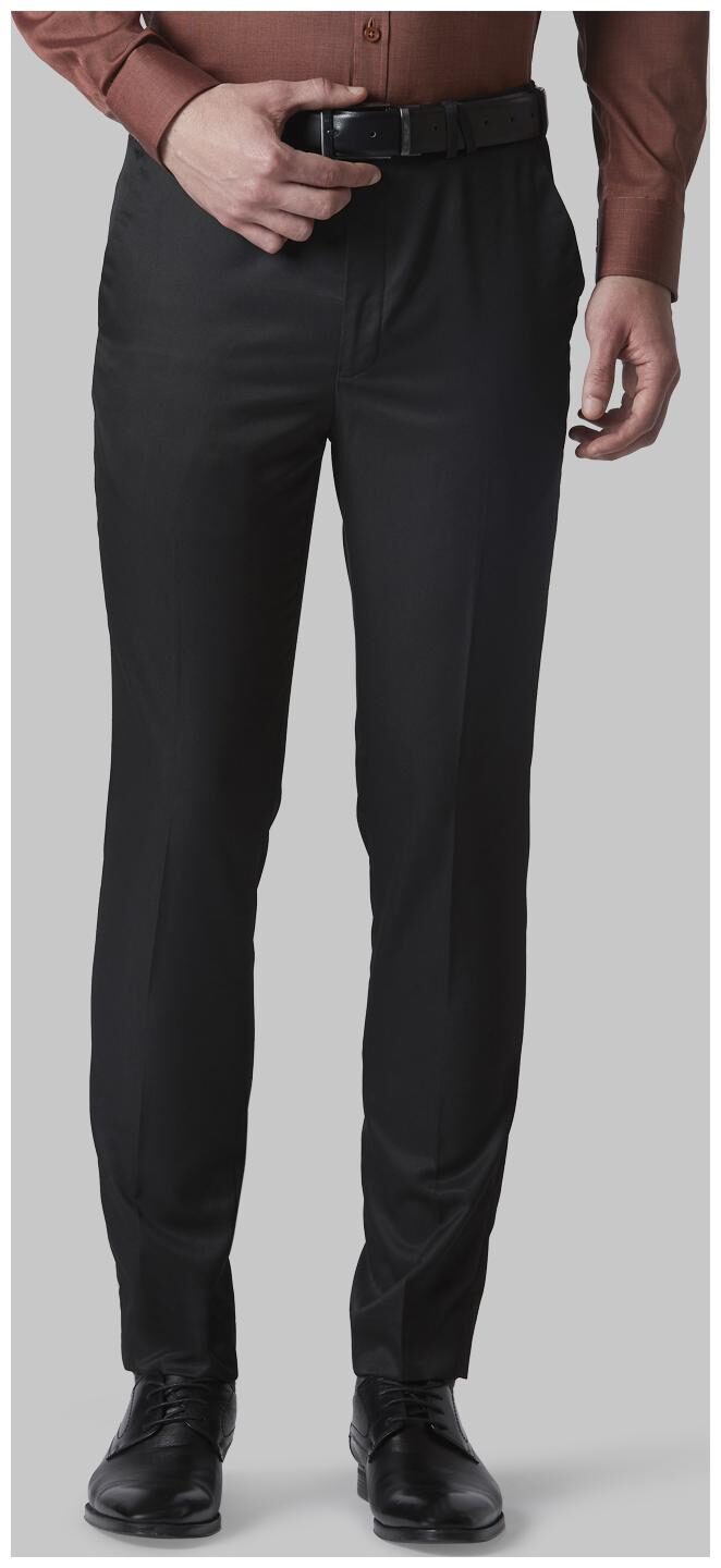 

Park Avenue Men Solid Regular Fit Formal Trouser - Black