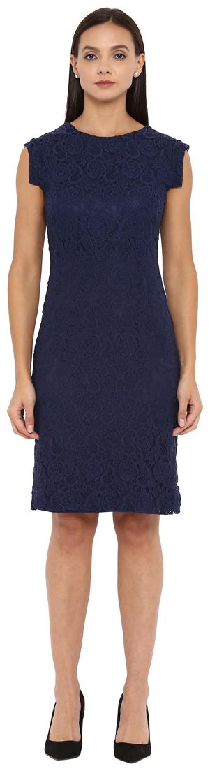 

Park Avenue Blue Checked Bodycon dress