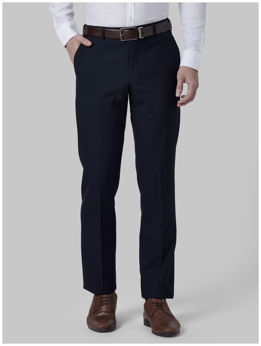 

Park Avenue Men Solid Regular Fit Formal Trouser - Blue