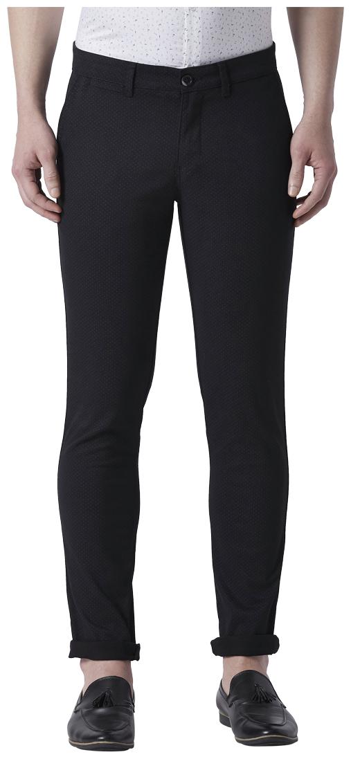 

Park Avenue Men Black Printed Regular fit Regular trousers