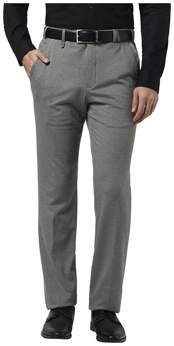 

Park Avenue Men Solid Regular Fit Formal Trouser - Grey