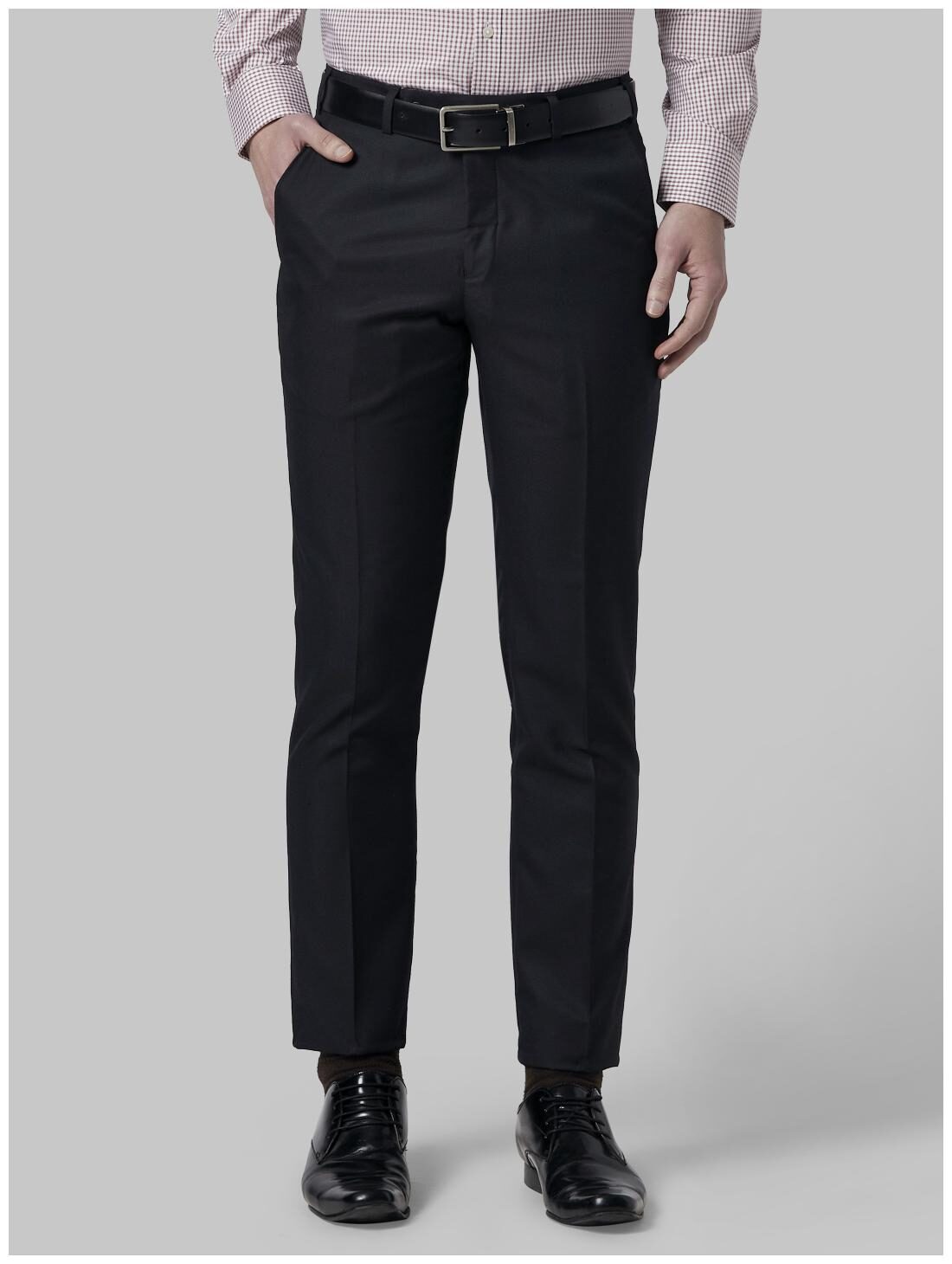 

Park Avenue Men Solid Regular Fit Formal Trouser - Black